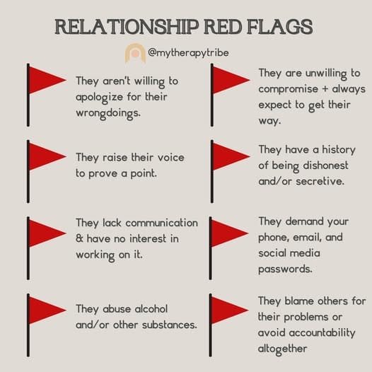 red flags in a relationship